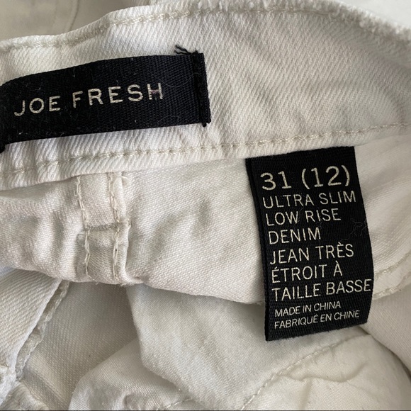 LN Joe Fresh distressed cream colour jeans SZ31/12 - Picture 3 of 10